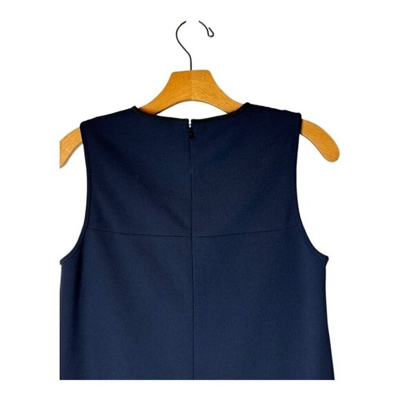 Anthropologie 4C Dress Women 6 Navy Blue Black Lace Detail A Line‎ Shift Mini - Picture 4 of 12